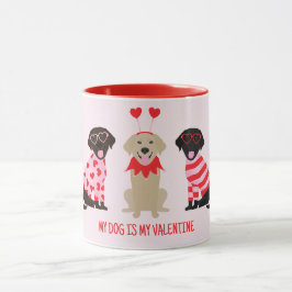 Caneca Meu Cachorro é Meu Namorado de Labrador Retriever 
