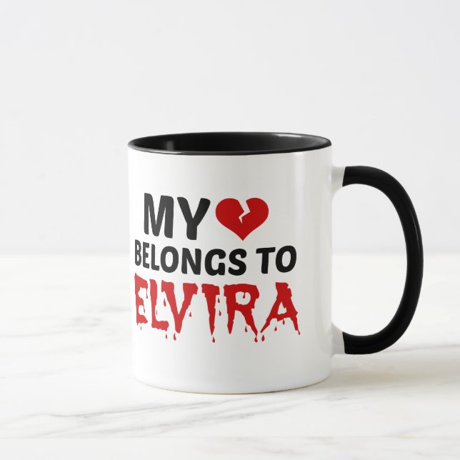 Caneca Meu coração pertence a Elvira (Direita)