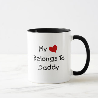 Caneca Meu Coração Vermelho pertence ao Pai