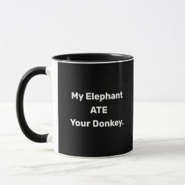 Caneca Meu Elefante Comeu Seu Macaco Dizendo Político