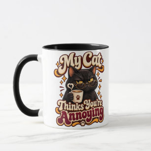 Caneca Meu Gato Acha Você Irritante Gato Engraçado Sarcás