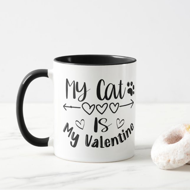 Caneca Meu gato é meu Namorados (Com Donut)