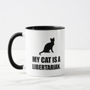Caneca Meu gato é um político engraçado do libertário