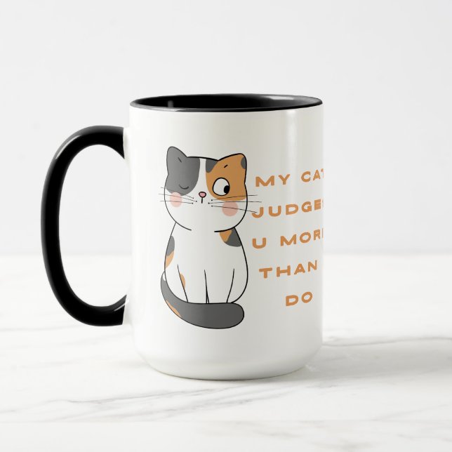 Caneca Meu Gato te julga mais do que eu (Esquerda)