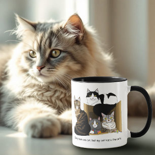 Caneca Meu gato tem gatos