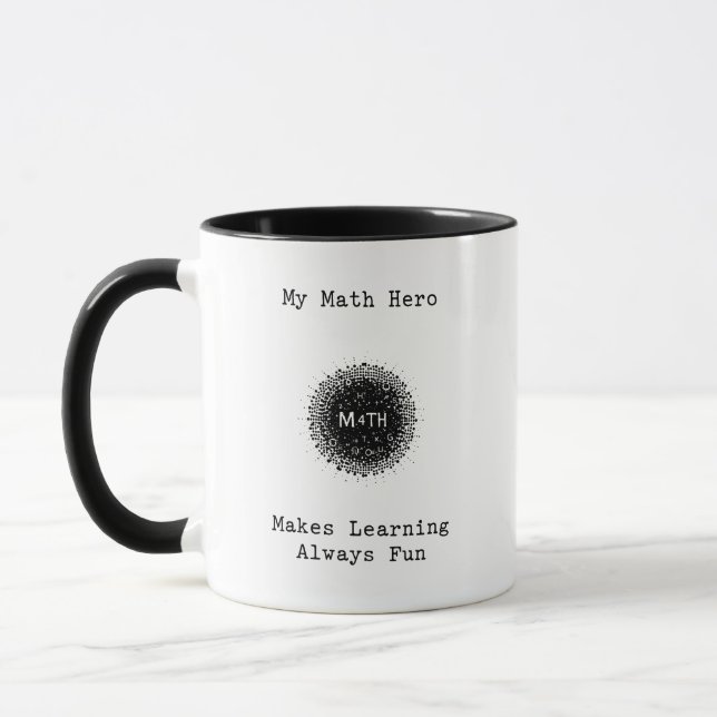 Caneca Meu Herói da Matemática Torna o Aprendizado Sempre (Esquerda)