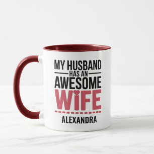 Caneca Meu marido tem um nome personalizado incrível para