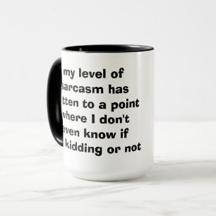 Caneca meu nível de sarcasmo