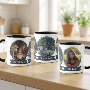Caneca Meu Pai Café e Gamer Foto do Dia dos Pais