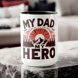 Caneca Meu Pai Meu Herói - Pôr do Sol na Montanha