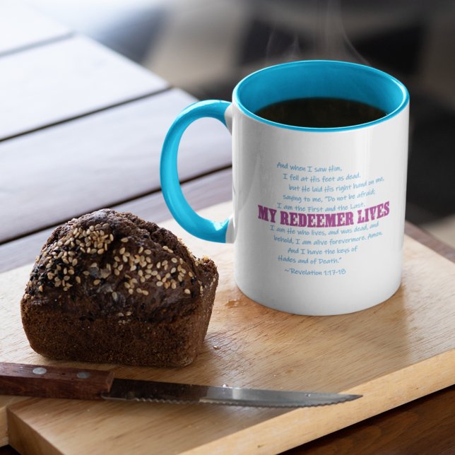 Caneca MEU REDEDOR VIVE Páscoa de ressurreição de Bíblia  (Criador carregado)