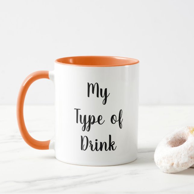 Caneca Meu tipo de bebida Trendy Mug (Com Donut)