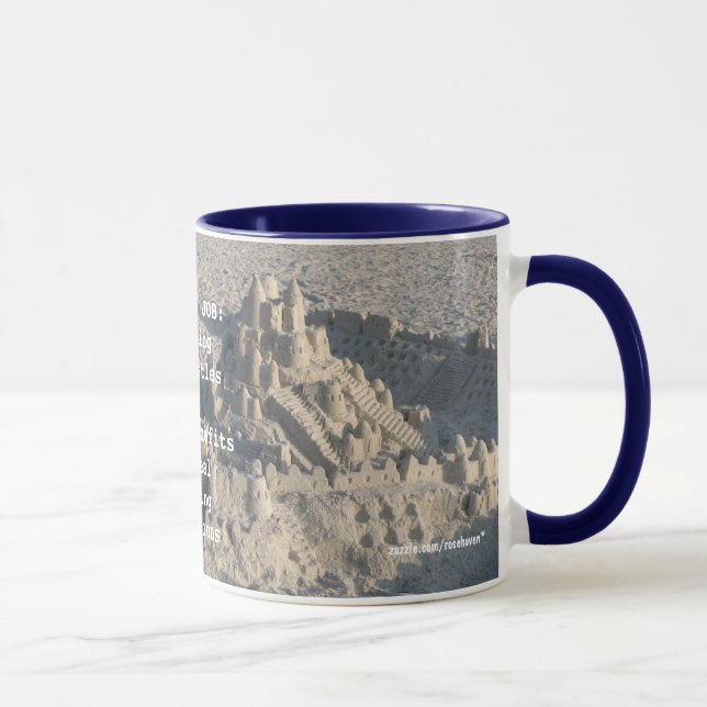 Caneca Meu trabalho seguinte: Sandcastles da construção (Direita)