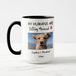 Caneca Meus Humanos Estão Se Casando – 2 Foto Personaliza