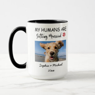 Caneca Meus Humanos Estão Se Casando – 2 Foto Personaliza