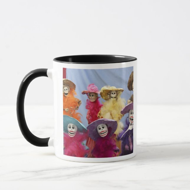 Caneca México. Catrinas Esqueletais, figuras celebrando (Esquerda)