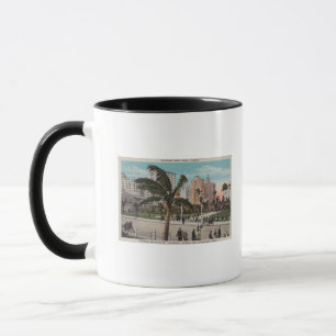 Caneca Miami, Florida - vista do parque & dos hotéis de