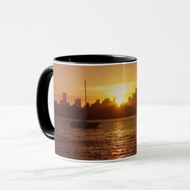 Caneca Miami Skyline no Sunset (Frente Esquerda)