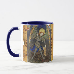 Caneca Michael Archangel com Pergaminho de Monograma do D