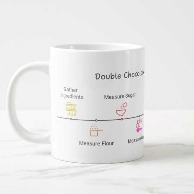 Caneca Micro-Onda com Receita de Bolo de Chocolate (Esquerda)