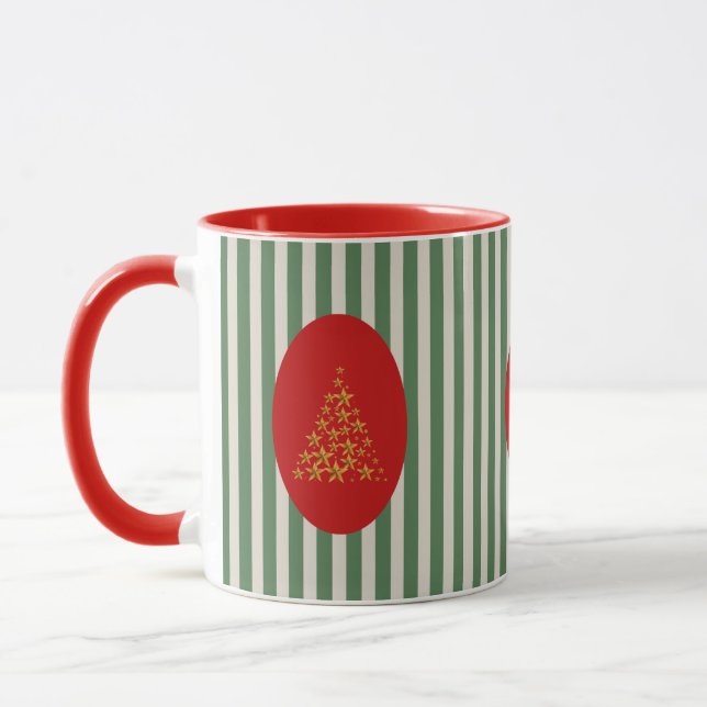 Caneca Mid century christmas tree with Golden star (Esquerda)