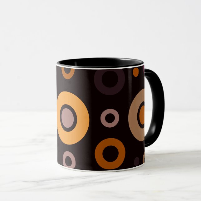 Caneca Mid-Century Modern Fall Geometric   (Frente Esquerda)