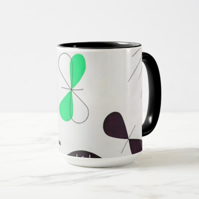 Caneca Mid Century Modern Green Physics  (Frente Esquerda)