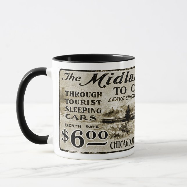 Caneca Midland Route Chicago Milwaukee Rua Paul RR 1890 (Esquerda)
