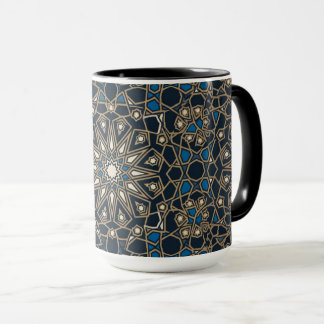 Caneca Midnight & Gold Royal Islamic Geometric Mosaic