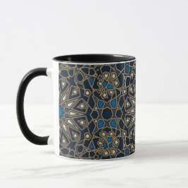 Caneca Midnight & Gold Royal Islamic Geometric Mosaic Mug
