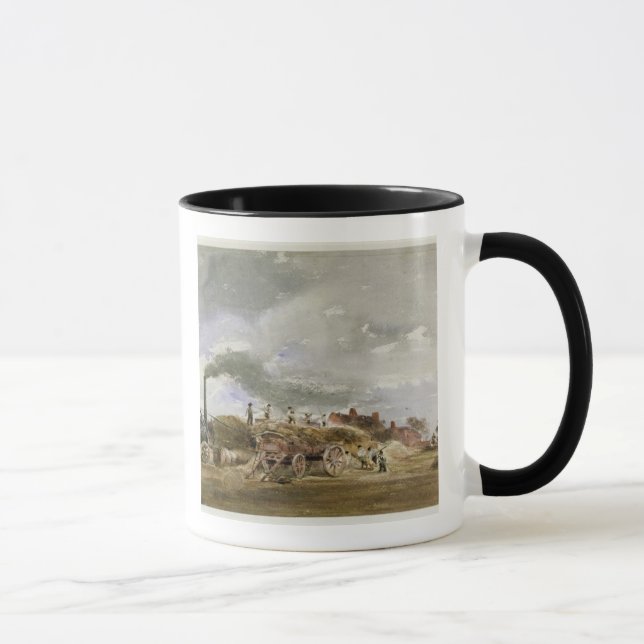 Caneca Milho Threshing (lápis & w/c no papel) (Direita)