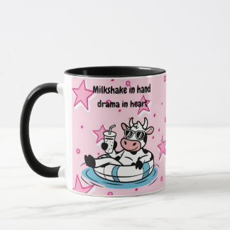 Caneca Milkshake in Hand, Drama in Heart | Cool Cow Funny