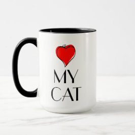 Caneca Mim coração meu gato