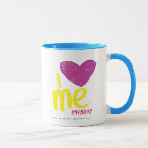 Caneca Mim coração mim roxo/amarelo