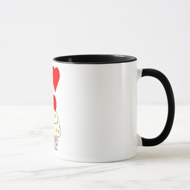Caneca Mim cupcakes do coração (Direita)