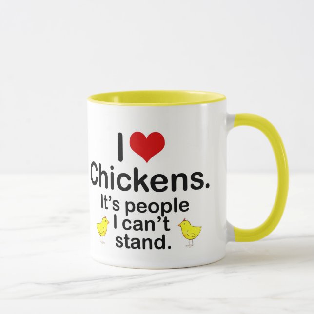 Caneca Mim galinhas (do coração) (Direita)