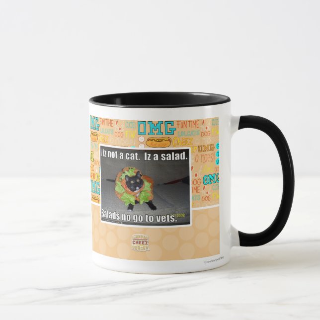Caneca Mim iz não um gato. Iz um salad. (Direita)