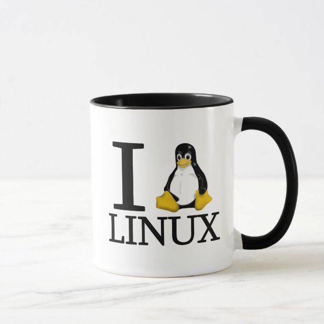 Caneca Mim pinguim Linux 2 (Direita)