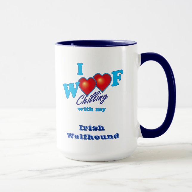 Caneca Mim Wolfhound irlandês do Woof (Direita)