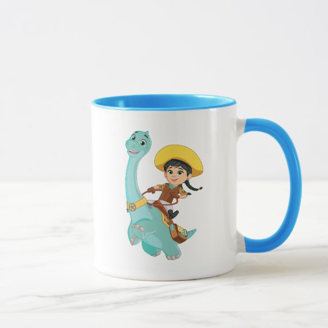 Caneca Min & Clover | Feliz Cowgirl e Brontosaurus Ride (Direita)