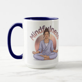 Caneca Mindfulness Meditation Mug Navy Blue Combo