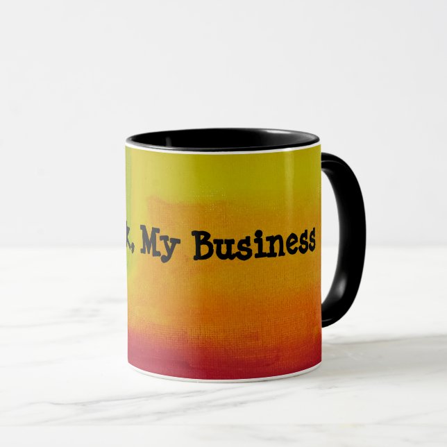 Caneca "Minha Bebida, Minha Empresa" Mug (Frente Esquerda)