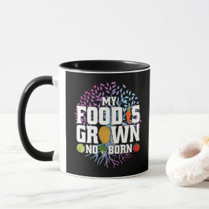 Caneca Minha Comida É Cultivada Não Nasce Divertido Vegan