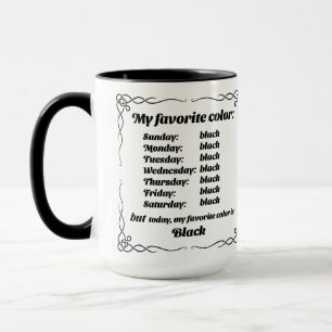 Caneca Minha cor favorita é o preto