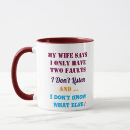 Caneca Minha Esposa e Meus Erros