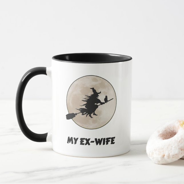 Caneca Minha ex-esposa é bruxa, amarga divórcio (Com Donut)
