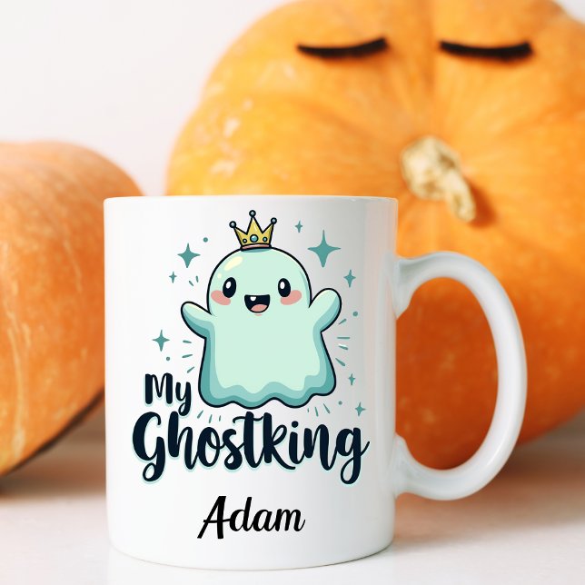 Caneca Minha Ghostking Kawaii Halloween Mug para Namorado (Criador carregado)