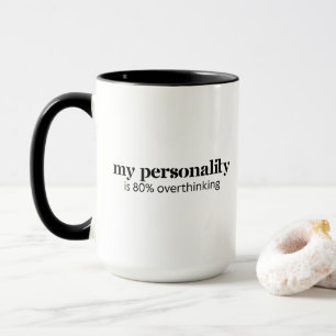 Caneca Minha Personalidade é 80% Pensamento Excessivo Eng