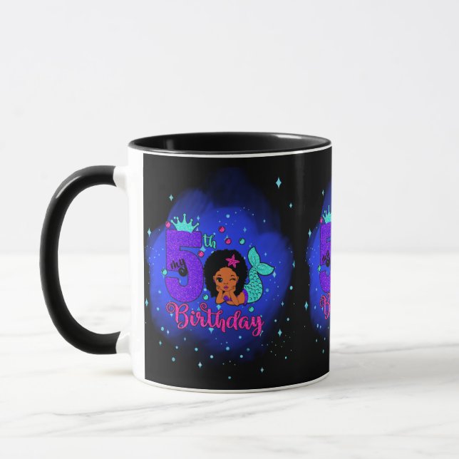 Caneca Minha Sereia de Aniversário 5 (Esquerda)