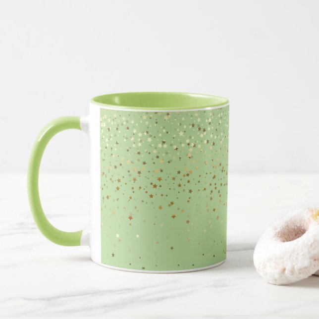 Caneca Minhas ouros Estrelas Café Verde-Apple (Com Donut)